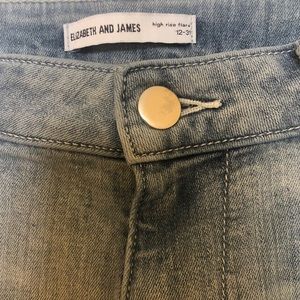 Elizabeth and James Blue High Rise Flare Jeans 12